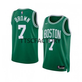 Dres Boston Celtics Jaylen Brown 7 Nike 2022-23 Icon Edition Green Swingman - Muške